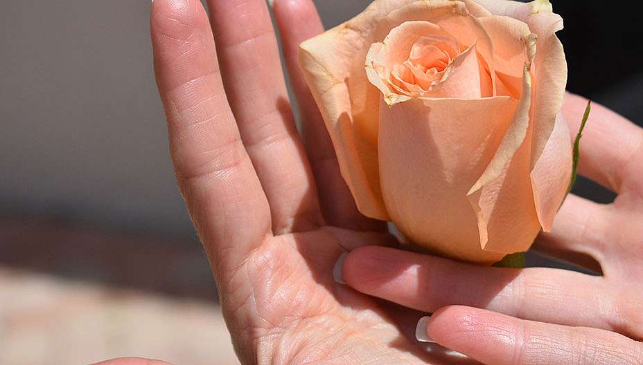 עור ענוג בכפות הידיים